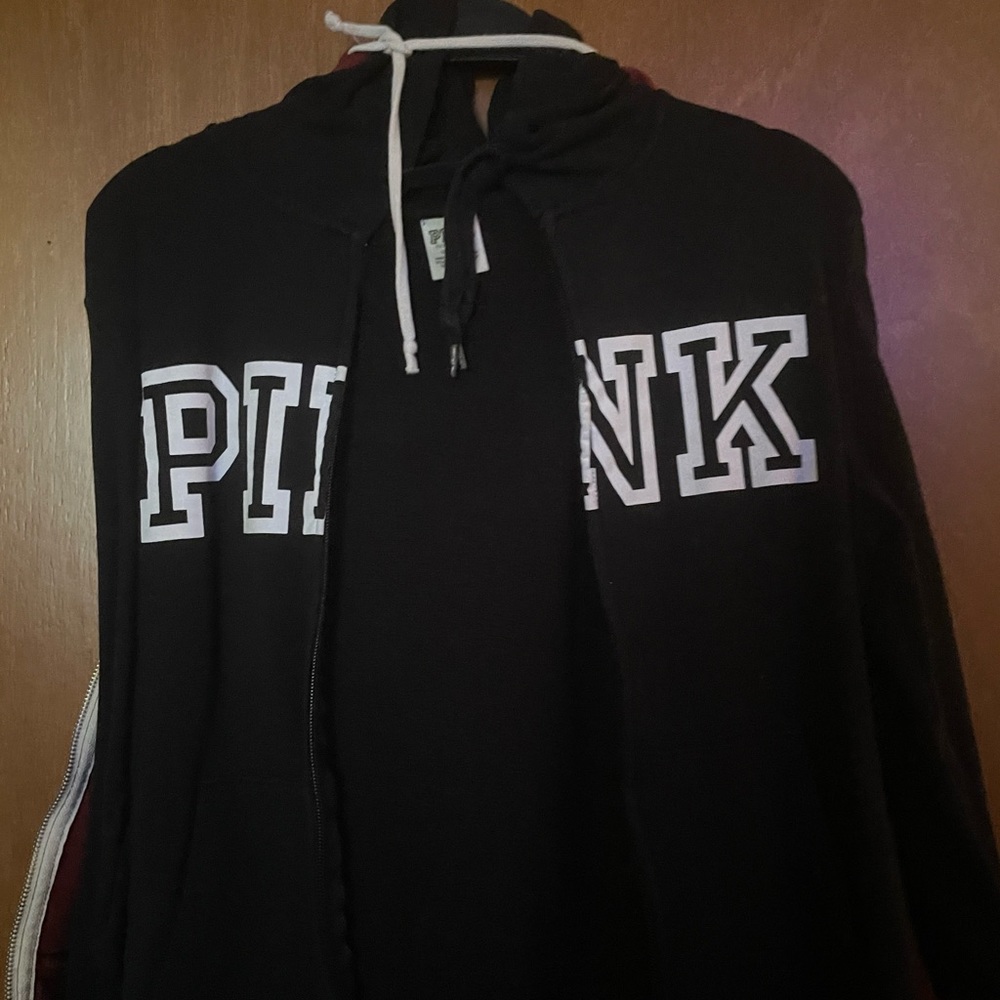 black zip up from pink